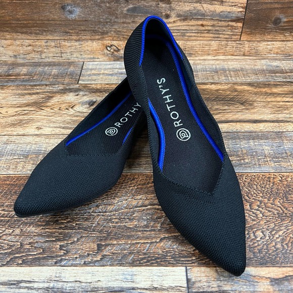 Rothy's Shoes - Rothy's The Point Black Slip On Washable Ballet Flat Shoes Women's 10